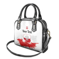 Personalized Polish National Flag Day Shoulder Handbag Polska White Eagle Grunge Style