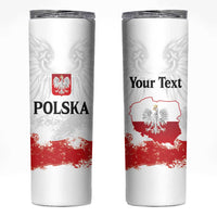 Personalized Polish National Flag Day Skinny Tumbler Polska White Eagle Grunge Style