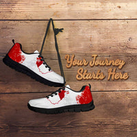 Personalized Polish National Flag Day Sneakers Polska White Eagle Grunge Style