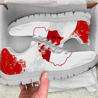 Personalized Polish National Flag Day Sneakers Polska White Eagle Grunge Style