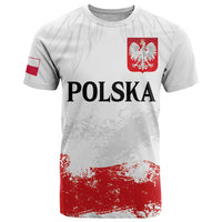 Personalized Polish National Flag Day T Shirt Polska White Eagle Grunge Style