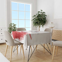 Personalized Polish National Flag Day Tablecloth Polska White Eagle Grunge Style