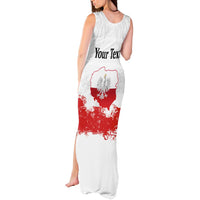 Personalized Polish National Flag Day Tank Maxi Dress Polska White Eagle Grunge Style