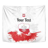 Personalized Polish National Flag Day Tapestry Polska White Eagle Grunge Style