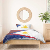 Philippines National Flag Day Bedding Set Polynesian and Yakan Tattoo Brush Style