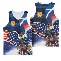 Scottish-American Heritage Month Basketball Jersey USA Eagle with Scottish Traditional Costume