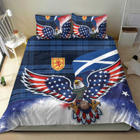 Scottish-American Heritage Month Bedding Set USA Eagle with Scottish Traditional Costume