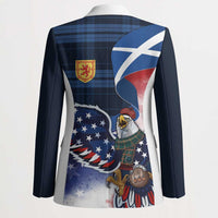 Scottish-American Heritage Month Blazer USA Eagle with Scottish Traditional Costume