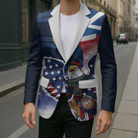 Scottish-American Heritage Month Blazer USA Eagle with Scottish Traditional Costume