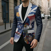 Scottish-American Heritage Month Blazer USA Eagle with Scottish Traditional Costume
