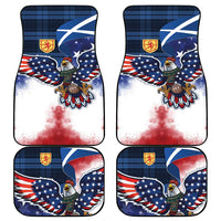 Scottish-American Heritage Month Car Mats USA Eagle with Scottish Traditional Costume