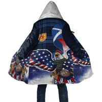 Scottish-American Heritage Month Cloak USA Eagle with Scottish Traditional Costume