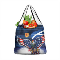 Scottish-American Heritage Month Grocery Bag USA Eagle with Scottish Traditional Costume
