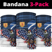 Scottish-American Heritage Month Neck Gaiter USA Eagle with Scottish Traditional Costume