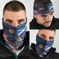 Scottish-American Heritage Month Neck Gaiter USA Eagle with Scottish Traditional Costume