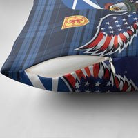 Scottish-American Heritage Month Pillow Cover USA Eagle with Scottish Traditional Costume