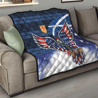 Scottish-American Heritage Month Quilt USA Eagle with Scottish Traditional Costume