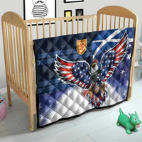 Scottish-American Heritage Month Quilt USA Eagle with Scottish Traditional Costume