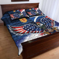 Scottish-American Heritage Month Quilt Bed Set USA Eagle with Scottish Traditional Costume