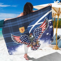 Scottish-American Heritage Month Sarong USA Eagle with Scottish Traditional Costume