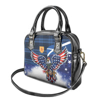 Scottish-American Heritage Month Shoulder Handbag USA Eagle with Scottish Traditional Costume