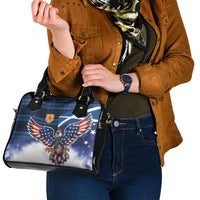 Scottish-American Heritage Month Shoulder Handbag USA Eagle with Scottish Traditional Costume