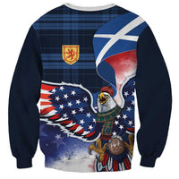 Scottish-American Heritage Month Sweatshirt USA Eagle with Scottish Traditional Costume