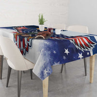 Scottish-American Heritage Month Tablecloth USA Eagle with Scottish Traditional Costume