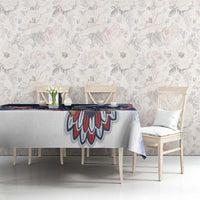 Scottish-American Heritage Month Tablecloth USA Eagle with Scottish Traditional Costume