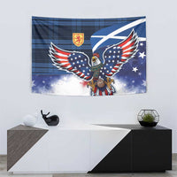 Scottish-American Heritage Month Tapestry USA Eagle with Scottish Traditional Costume