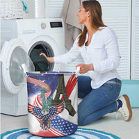 French-American Heritage Month Laundry Basket Dual Heritage and National Flag