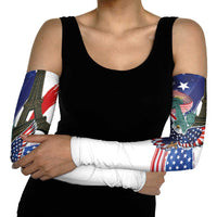 French-American Heritage Month Arm Sleeves Dual Heritage and National Flag