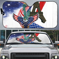 French-American Heritage Month Auto Sun Shade Dual Heritage and National Flag