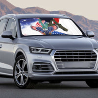 French-American Heritage Month Auto Sun Shade Dual Heritage and National Flag