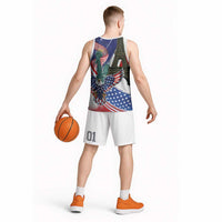 French-American Heritage Month Basketball Jersey Dual Heritage and National Flag