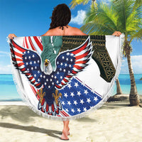 French-American Heritage Month Beach Blanket Dual Heritage and National Flag