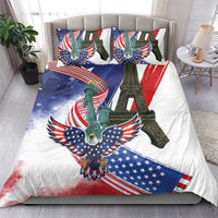 French-American Heritage Month Bedding Set Dual Heritage and National Flag