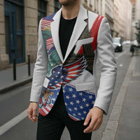 French-American Heritage Month Blazer Dual Heritage and National Flag