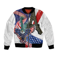 French-American Heritage Month Bomber Jacket Dual Heritage and National Flag