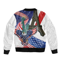 French-American Heritage Month Bomber Jacket Dual Heritage and National Flag