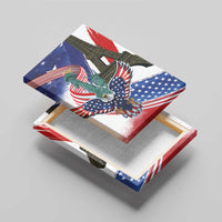 French-American Heritage Month Canvas Wall Art Dual Heritage and National Flag