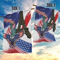 French-American Heritage Month Garden Flag Dual Heritage and National Flag