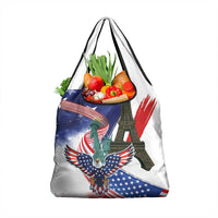 French-American Heritage Month Grocery Bag Dual Heritage and National Flag