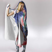 French-American Heritage Month Hooded Blanket Dual Heritage and National Flag