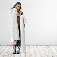 French-American Heritage Month Hooded Blanket Dual Heritage and National Flag