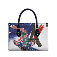 French-American Heritage Month Leather Bag Dual Heritage and National Flag