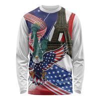 French-American Heritage Month Long Sleeve Shirt Dual Heritage and National Flag