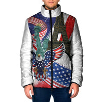 French-American Heritage Month Padded Jacket Dual Heritage and National Flag