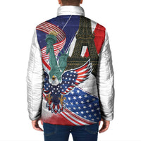 French-American Heritage Month Padded Jacket Dual Heritage and National Flag