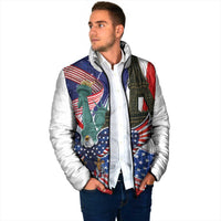 French-American Heritage Month Padded Jacket Dual Heritage and National Flag